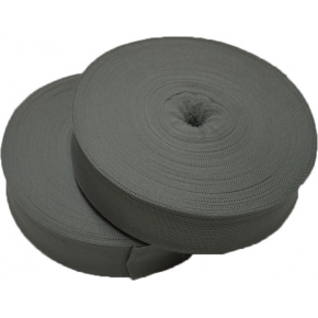 Bande ourlet polyester 25 mm  couleur graphite