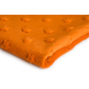 Tissu minky etoile orange 320 gr/m2