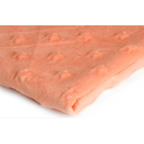 Tissu minky etoile saumon 320 gr/m2