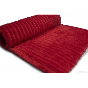 Minky tissu à rayures texture couleur rouge
