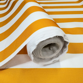 Tissu d'extérieur pour transats et hamacs de jardin, blanc-jaune, 5 cm