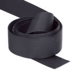 Ruban très solide souple en polyester, couleur Noir, 30 mm emballage 50 m
