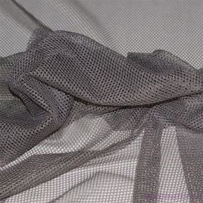Tissu filet mesh, 100% polyester, couleur gris petite maille 1x1 mm