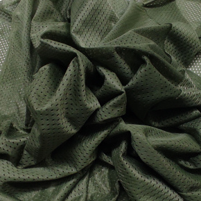 Tissu filet mesh, 100% polyester, couleur khaki petite maille 2x2 mm.