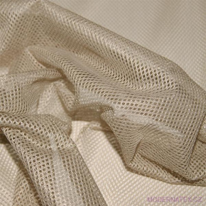 Tissu filet mesh, 100% polyester, couleur biege petite maille 2x2 mm.