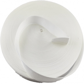 Ruban polypropylène renforcé pour sacs 25 mm couleur blanche (50 m)